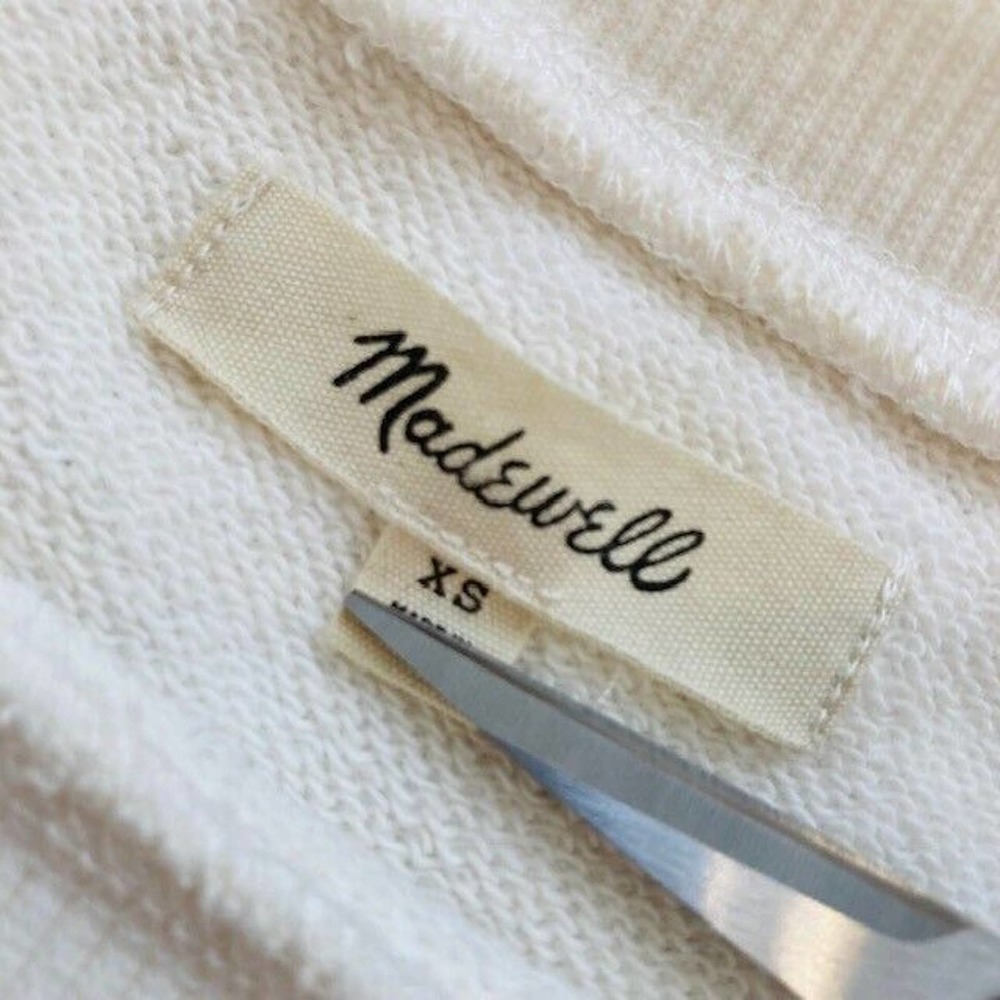 Madewell $88 XS Dip Dye Mainstay Ombre Orange Cotton Lounge Pullover Sweatshirt - Picture 8 of 11